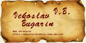 Vekoslav Bugarin vizit kartica